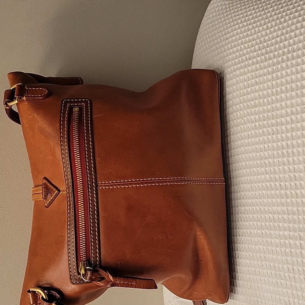 Dooney & Bourke Tan Leather Duffel Bag - Picture 3 of 4